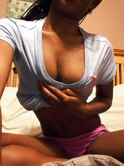 Sexy black girlfriends show their erotic self-shot pictures